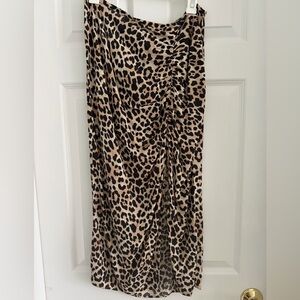 H&M Animal Print Midi Skirt